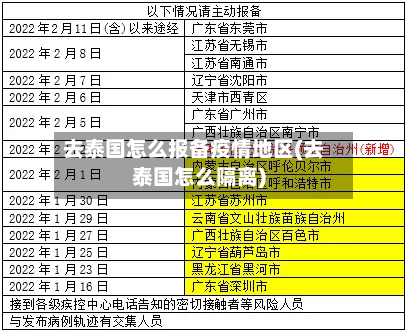 去泰国怎么报备疫情地区(去泰国怎么隔离)-第2张图片