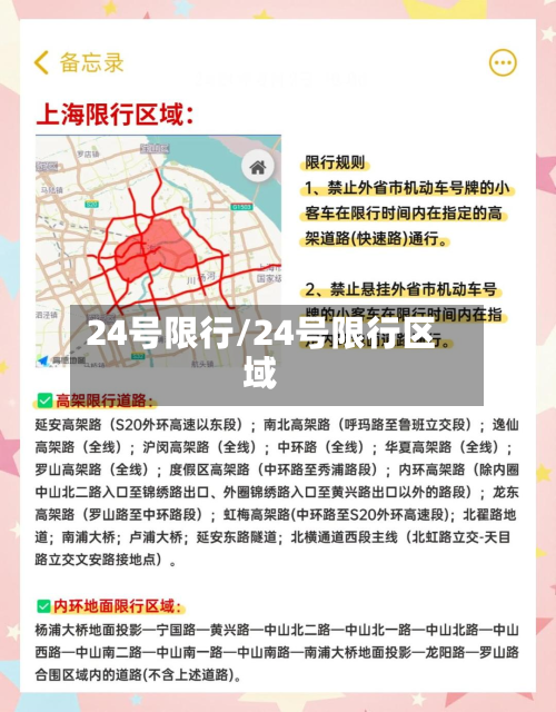 24号限行/24号限行区域-第2张图片