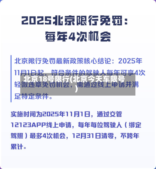 北京18号限行(北京今天车限号)