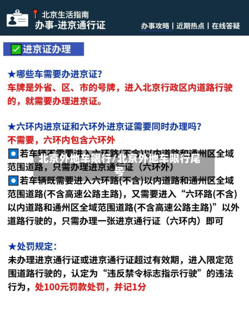 北京外地车限行/北京外地车限行尾号-第2张图片