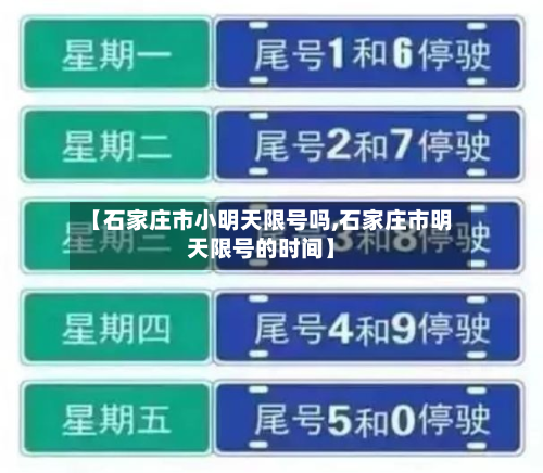 【石家庄市小明天限号吗,石家庄市明天限号的时间】-第2张图片