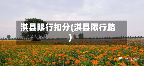 淇县限行扣分(淇县限行路)-第2张图片