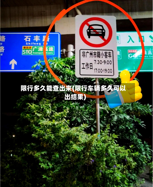 限行多久能查出来(限行车辆多久可以出结果)-第3张图片