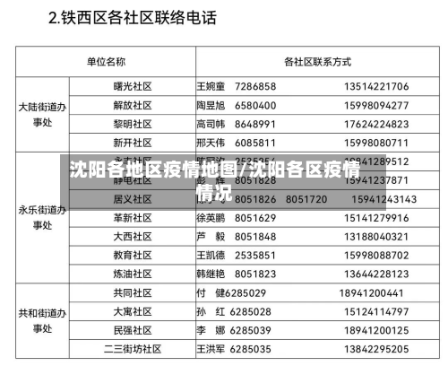 沈阳各地区疫情地图/沈阳各区疫情情况