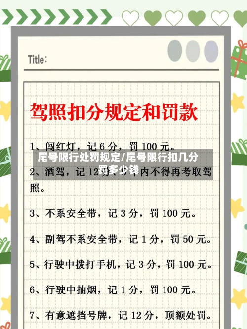 尾号限行处罚规定/尾号限行扣几分罚多少钱-第3张图片