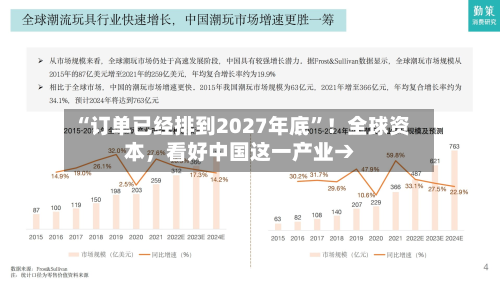 “订单已经排到2027年底”！全球资本，看好中国这一产业→