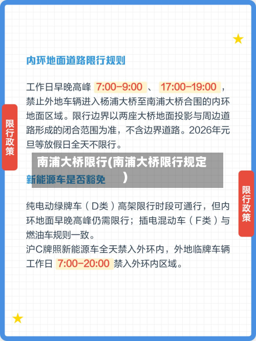 南浦大桥限行(南浦大桥限行规定)-第2张图片