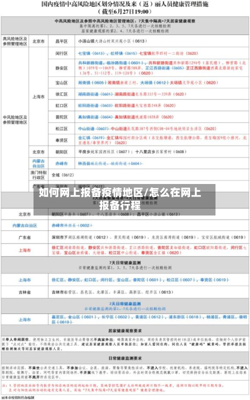 如何网上报备疫情地区/怎么在网上报备行程-第1张图片