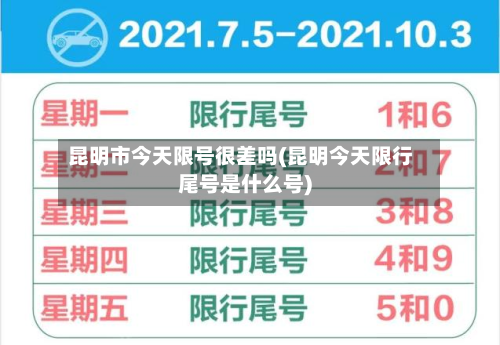 昆明市今天限号很差吗(昆明今天限行尾号是什么号)
