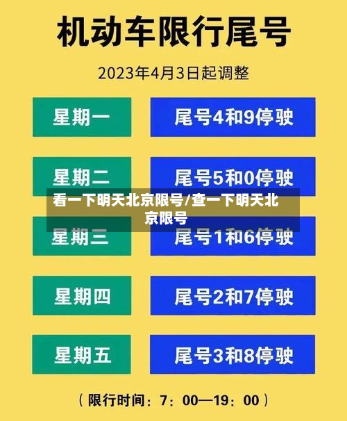 看一下明天北京限号/查一下明天北京限号