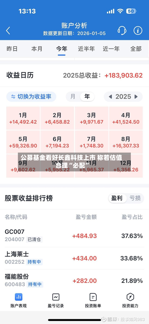 公募基金看好长鑫科技上市 称若估值合理“必配”-第3张图片
