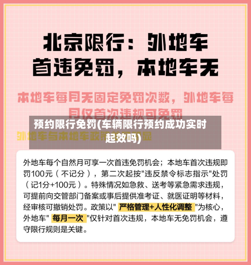 预约限行免罚(车辆限行预约成功实时起效吗)