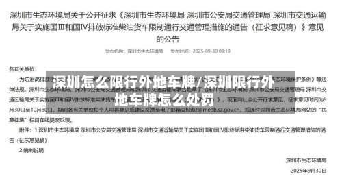 深圳怎么限行外地车牌/深圳限行外地车牌怎么处罚