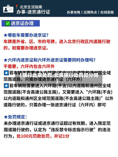 【限行北京处罚,北京限行处罚扣分吗】-第3张图片