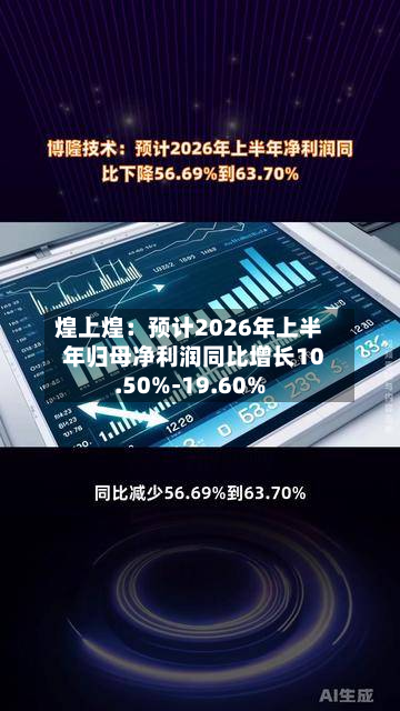 煌上煌：预计2026年上半年归母净利润同比增长10.50%-19.60%