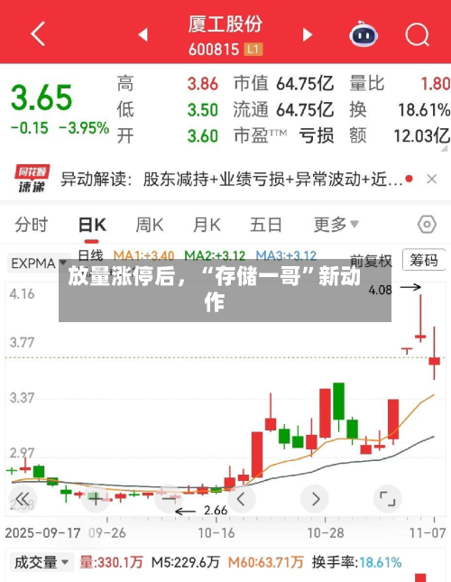 放量涨停后，“存储一哥”新动作-第3张图片