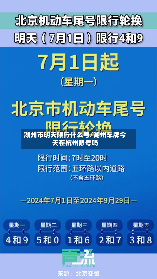湖州市明天限行什么号/湖州车牌今天在杭州限号吗-第1张图片