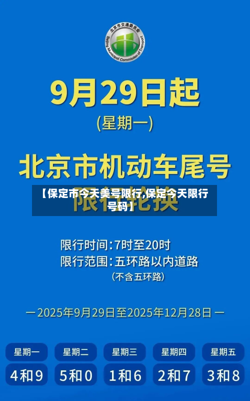 【保定市今天美号限行,保定今天限行号码】-第1张图片