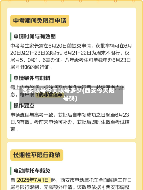 西安限号今天限号多少(西安今天限号码)-第3张图片