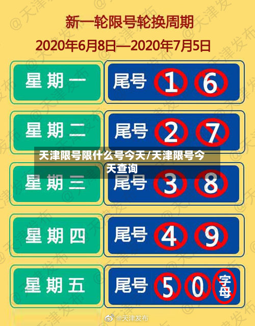 天津限号限什么号今天/天津限号今天查询-第2张图片