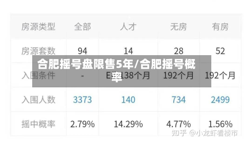 合肥摇号盘限售5年/合肥摇号概率-第3张图片