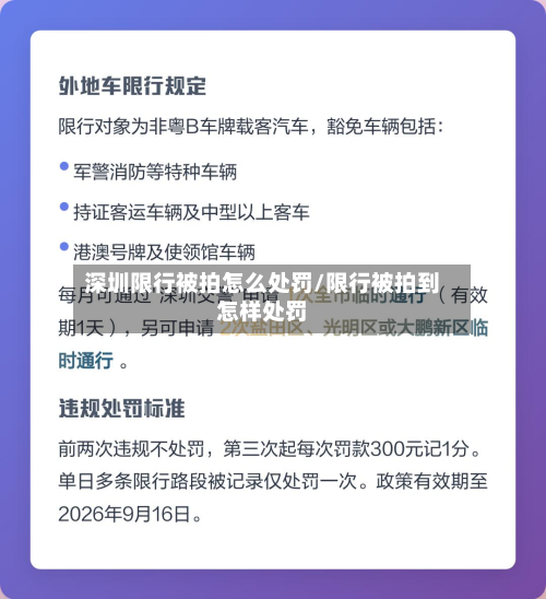 深圳限行被拍怎么处罚/限行被拍到怎样处罚-第1张图片