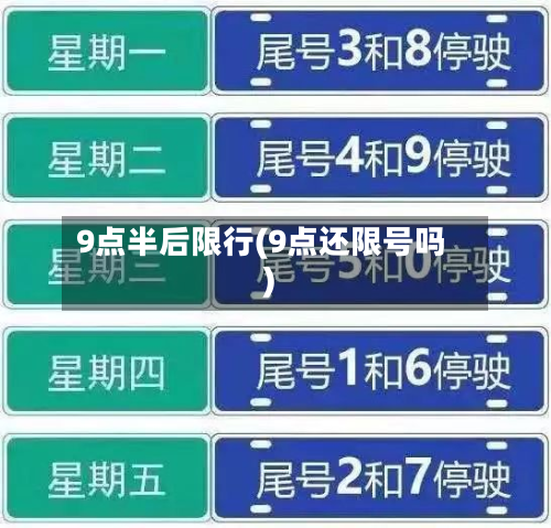 9点半后限行(9点还限号吗)
