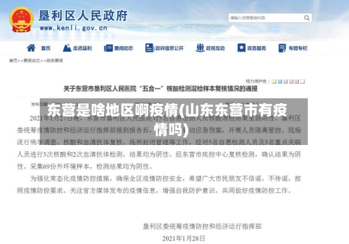 东营是啥地区啊疫情(山东东营市有疫情吗)