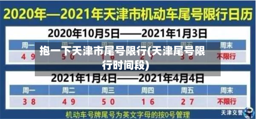 抱一下天津市尾号限行(天津尾号限行时间段)-第2张图片