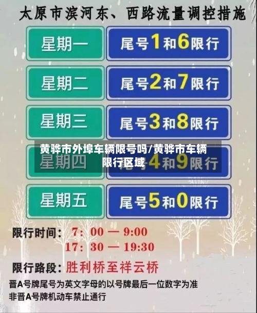 黄骅市外埠车辆限号吗/黄骅市车辆限行区域-第1张图片