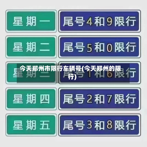 今天郑州市限行车辆号(今天郑州的限行)-第2张图片