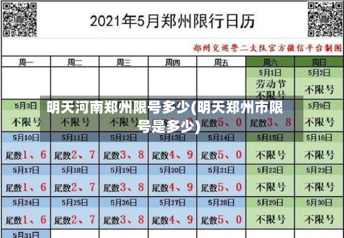 明天河南郑州限号多少(明天郑州市限号是多少)-第3张图片