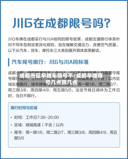 成都市区早晚车限号不/成都早晚限号几点跟几点-第1张图片