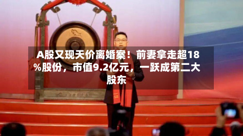 A股又现天价离婚案！前妻拿走超18%股份，市值9.2亿元	，一跃成第二大股东-第2张图片