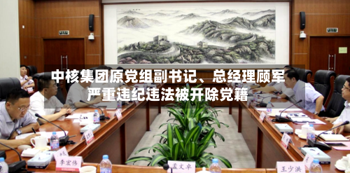 中核集团原党组副书记、总经理顾军严重违纪违法被开除党籍-第3张图片