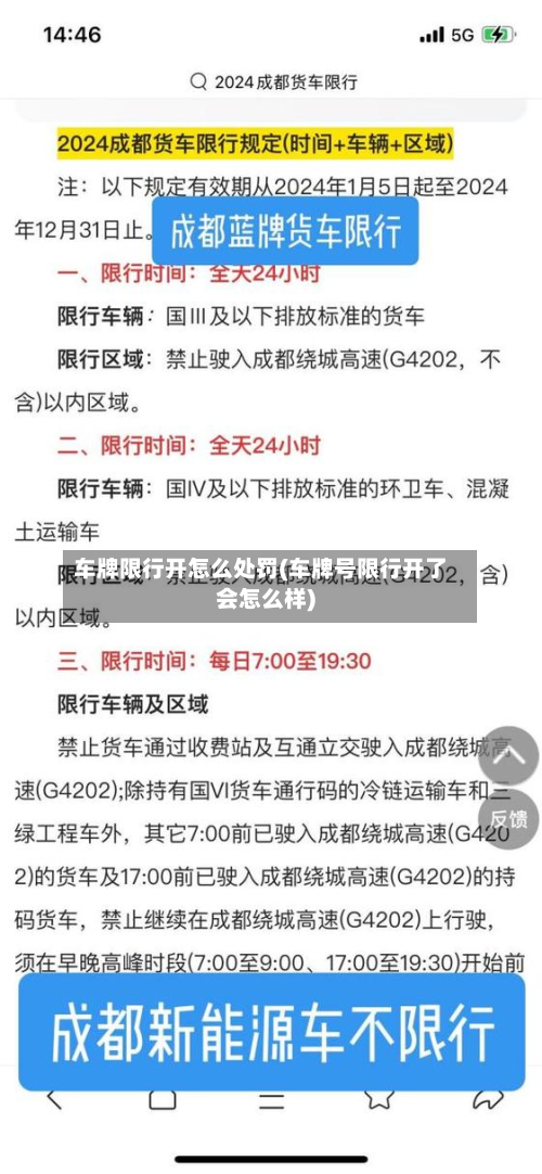 车牌限行开怎么处罚(车牌号限行开了会怎么样)-第1张图片
