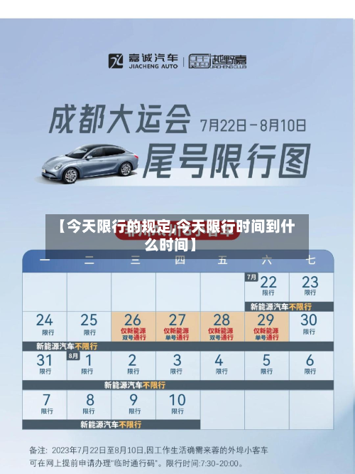 【今天限行的规定,今天限行时间到什么时间】
