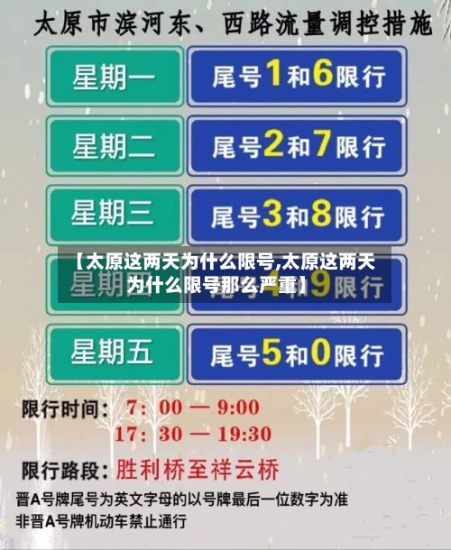 【太原这两天为什么限号,太原这两天为什么限号那么严重】-第1张图片