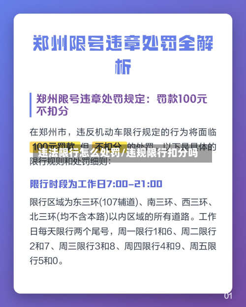 违法限行怎么处罚/违规限行扣分吗-第2张图片