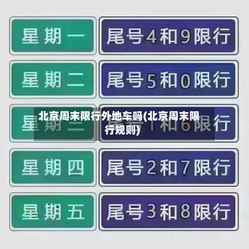 北京周末限行外地车吗(北京周末限行规则)-第1张图片