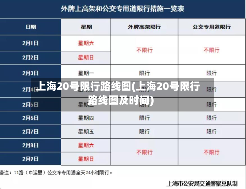 上海20号限行路线图(上海20号限行路线图及时间)-第1张图片