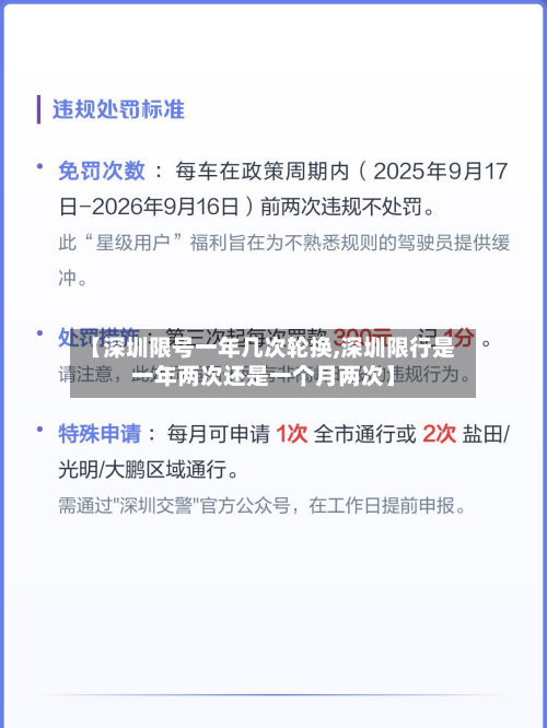 【深圳限号一年几次轮换,深圳限行是一年两次还是一个月两次】-第2张图片