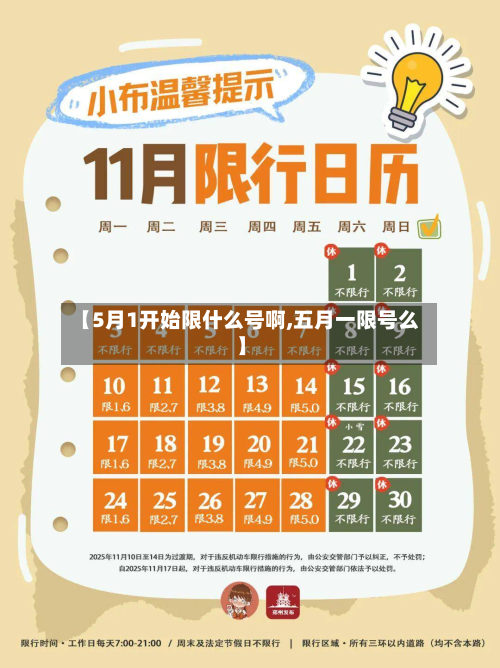 【5月1开始限什么号啊,五月一限号么】
