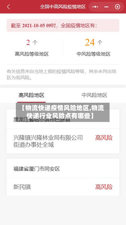 【物流快递疫情风险地区,物流快递行业风险点有哪些】