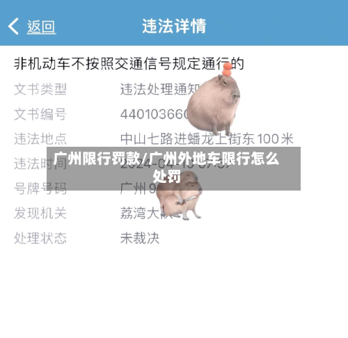 广州限行罚款/广州外地车限行怎么处罚-第2张图片