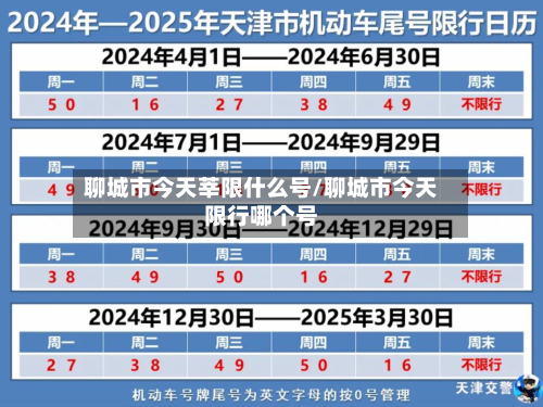 聊城市今天莘限什么号/聊城市今天限行哪个号