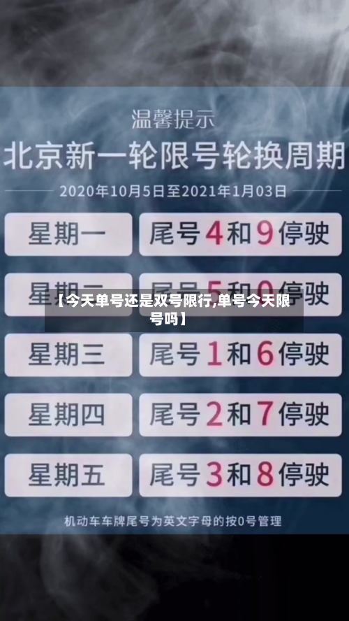 【今天单号还是双号限行,单号今天限号吗】-第1张图片
