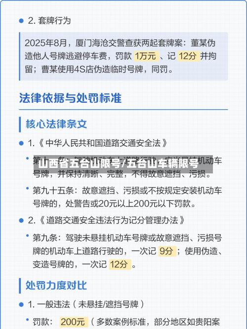 山西省五台山限号/五台山车辆限号-第1张图片