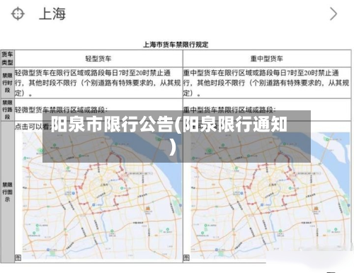 阳泉市限行公告(阳泉限行通知)-第2张图片