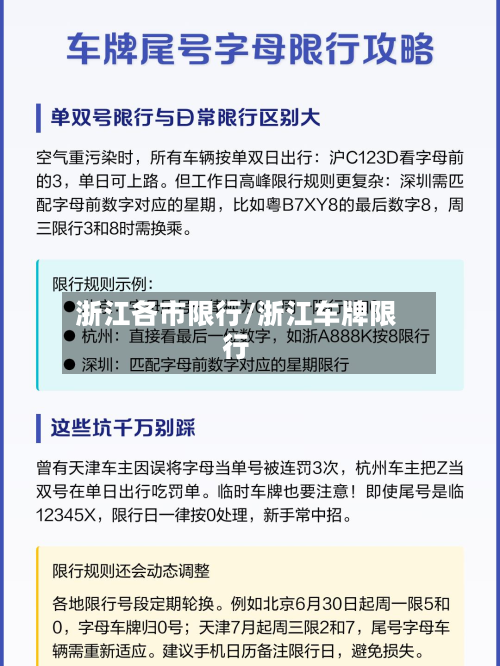 浙江各市限行/浙江车牌限行-第1张图片
